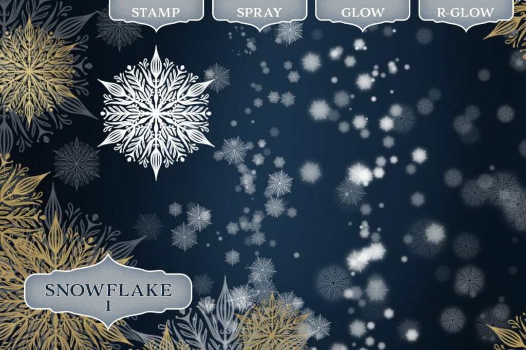 Snowflake Brush Set MasterBundles