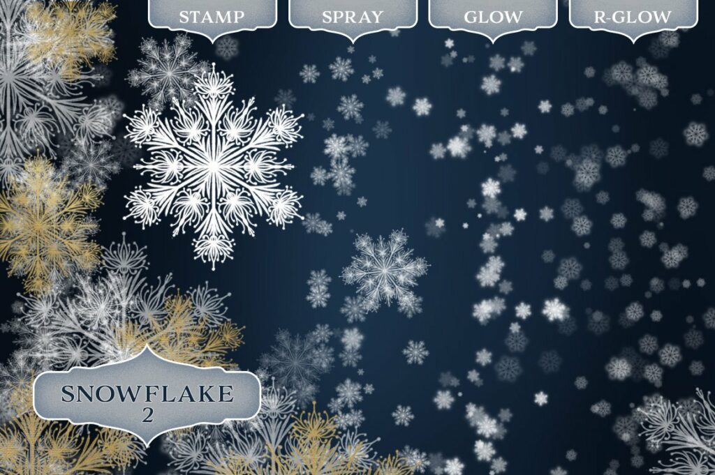 Snowflake Brush Set MasterBundles