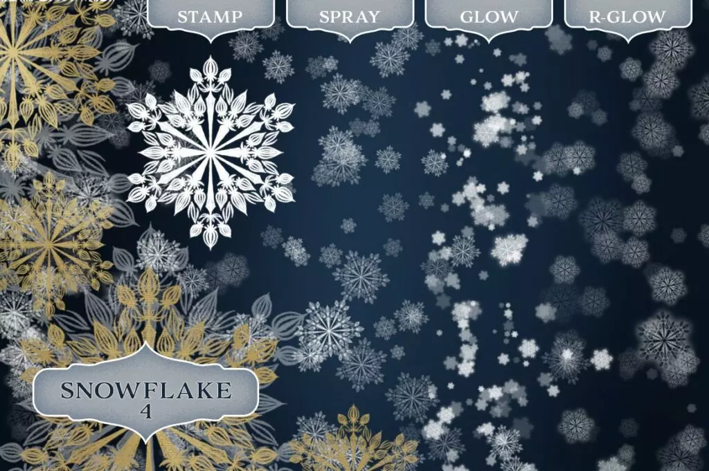 Snowflake Brush Set MasterBundles