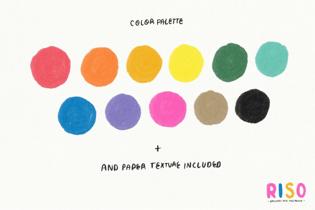 Riso Brushes for Procreate MasterBundles
