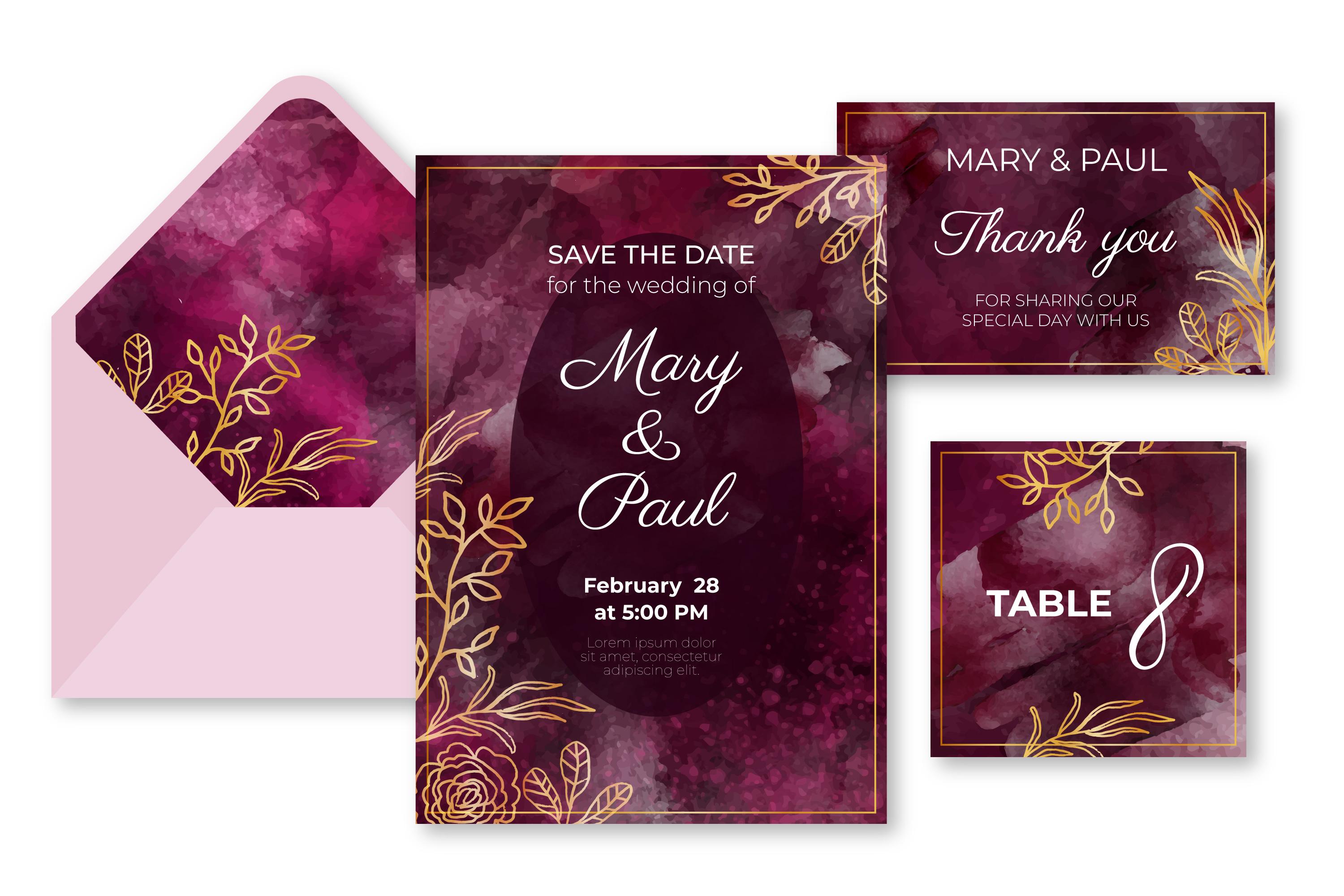 Cover image of 5 Wedding Invitation Card.