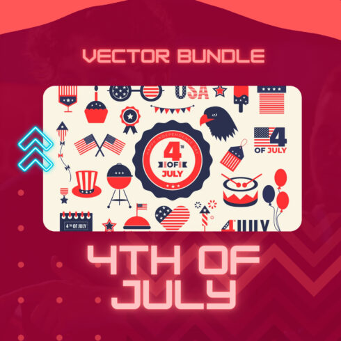 4th of July vector bundle - SVG, PNG.