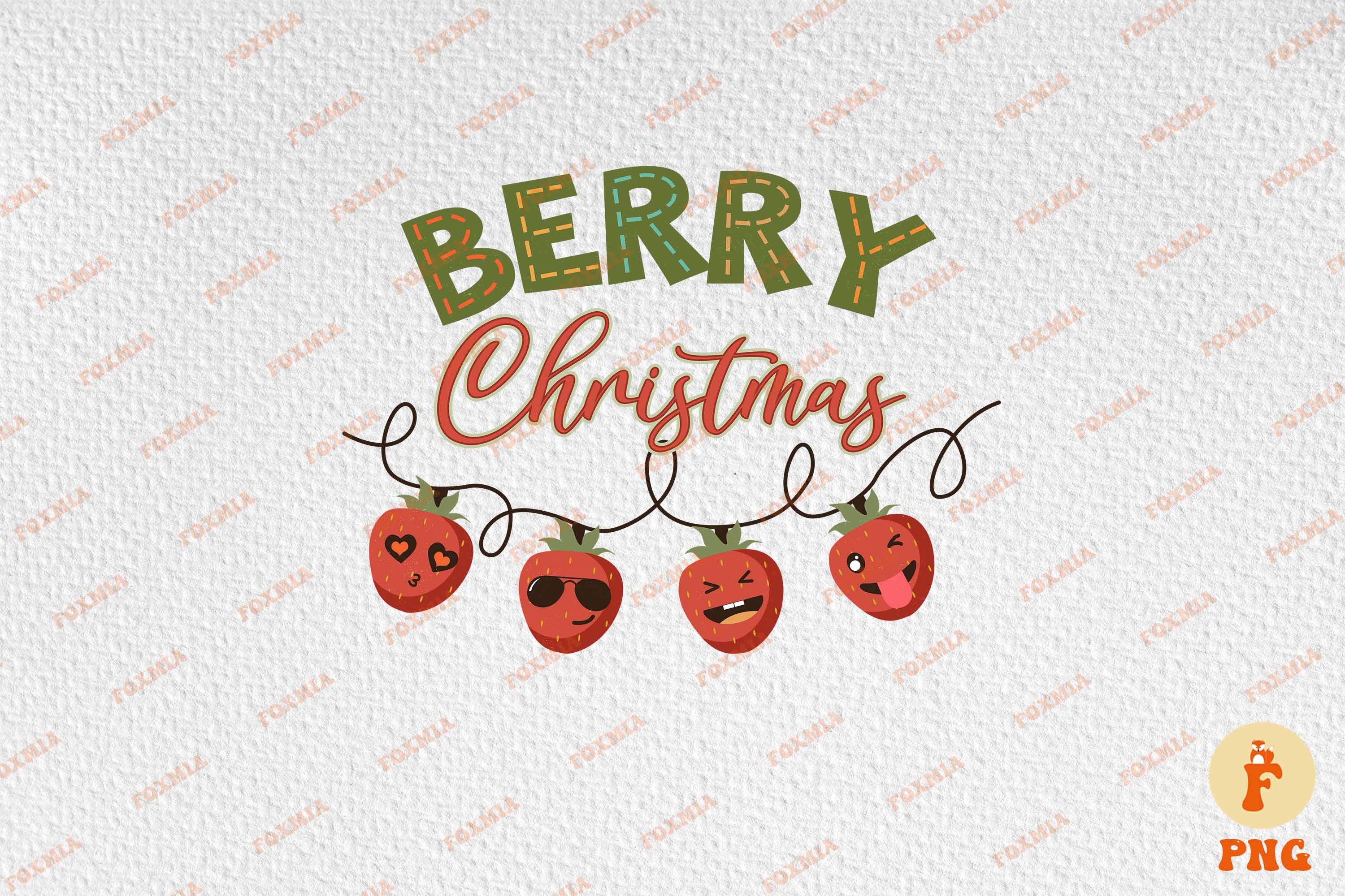 Christmas Berry Sublimation T-Shirt Designs preview image.