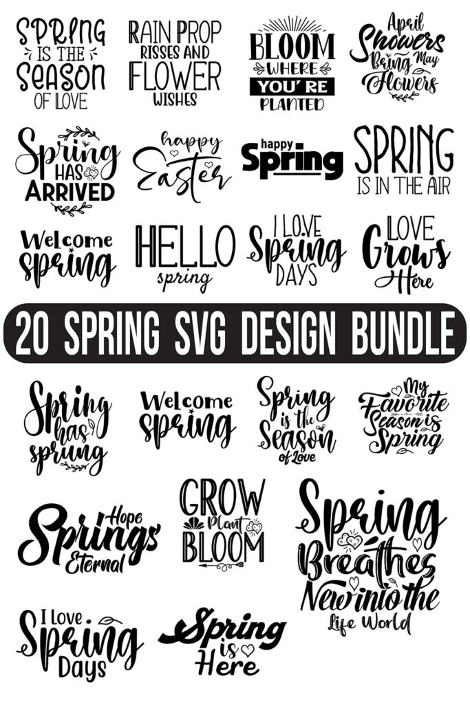 Spring Svg Free Simple Spring SVG Designs Bundle - MasterBundles
