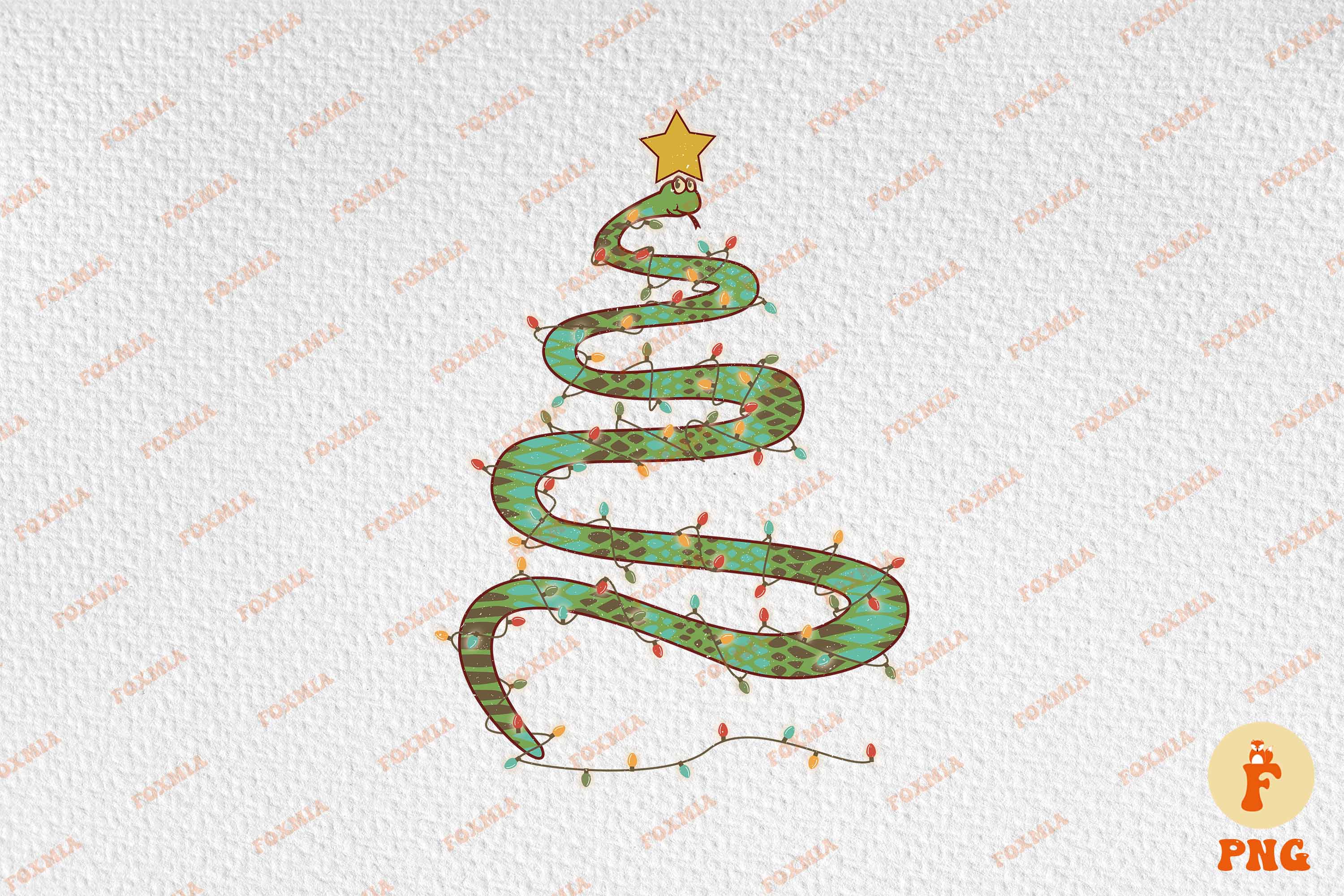 A wonderful image with a snake in the form of a Christmas tree.