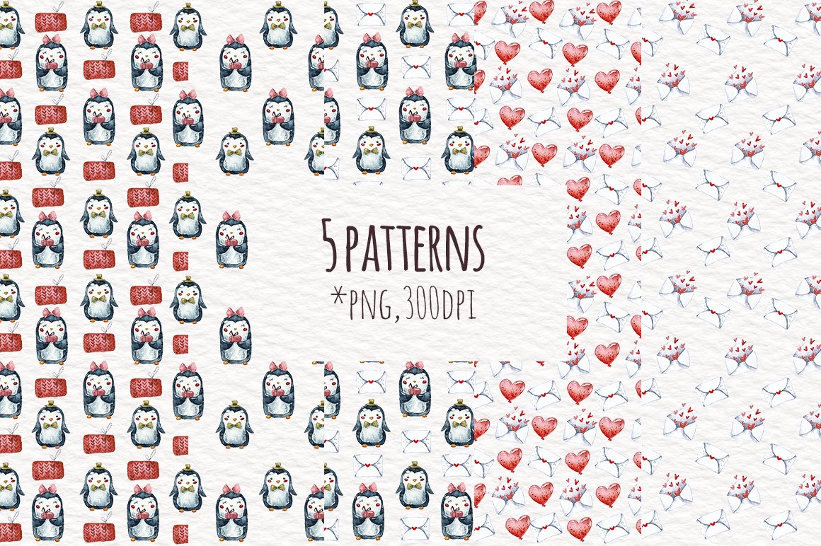 Some heart patterns in the different styles.