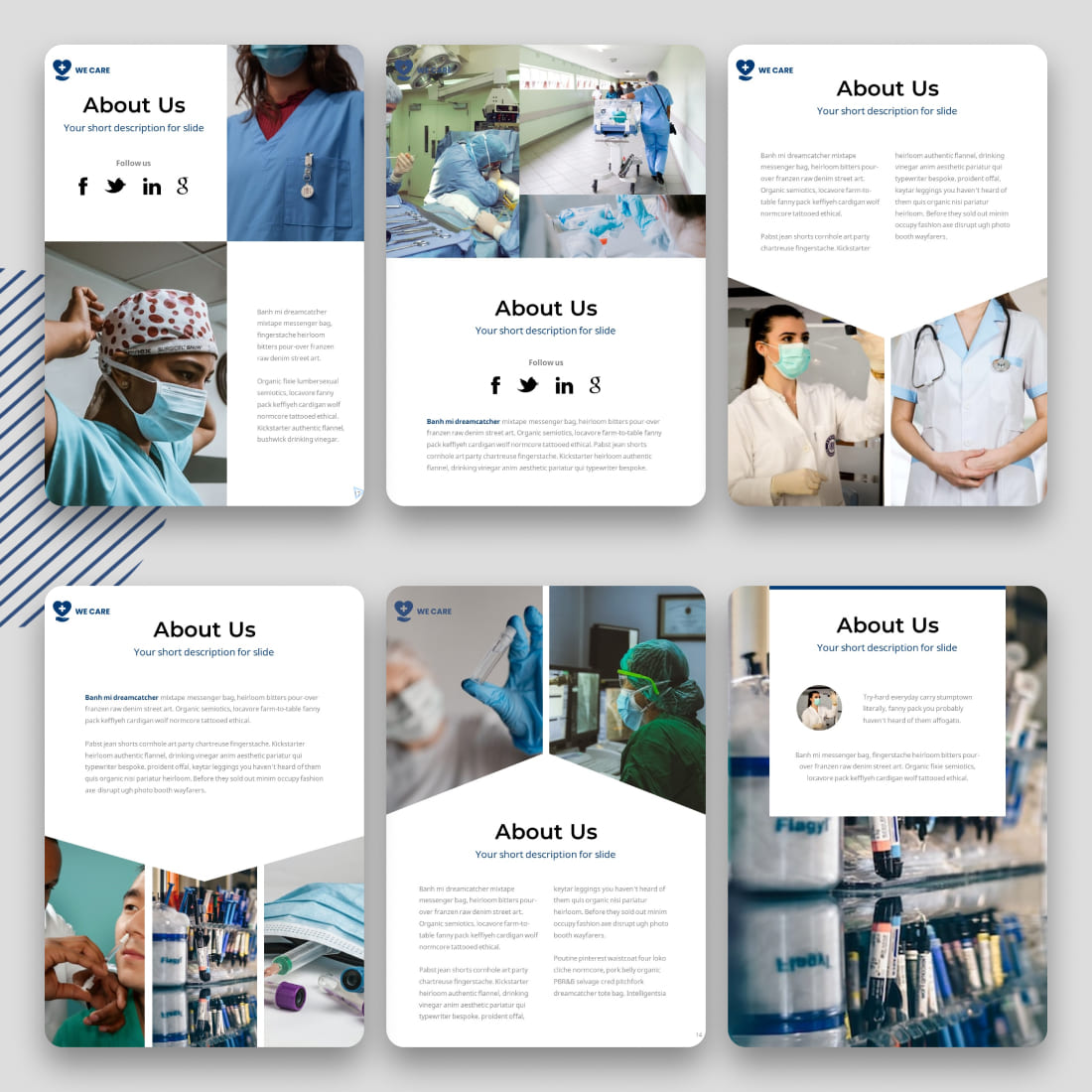 A pack of beautiful presentation slides on the topic of Medical Workers.