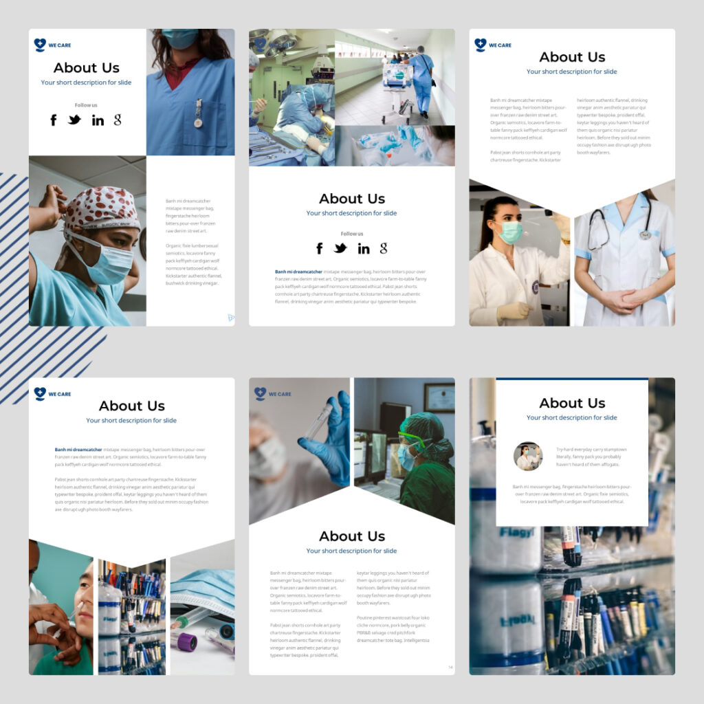 We Care Presentation Template: 50 Slides Pptx, Key, Google Slides 