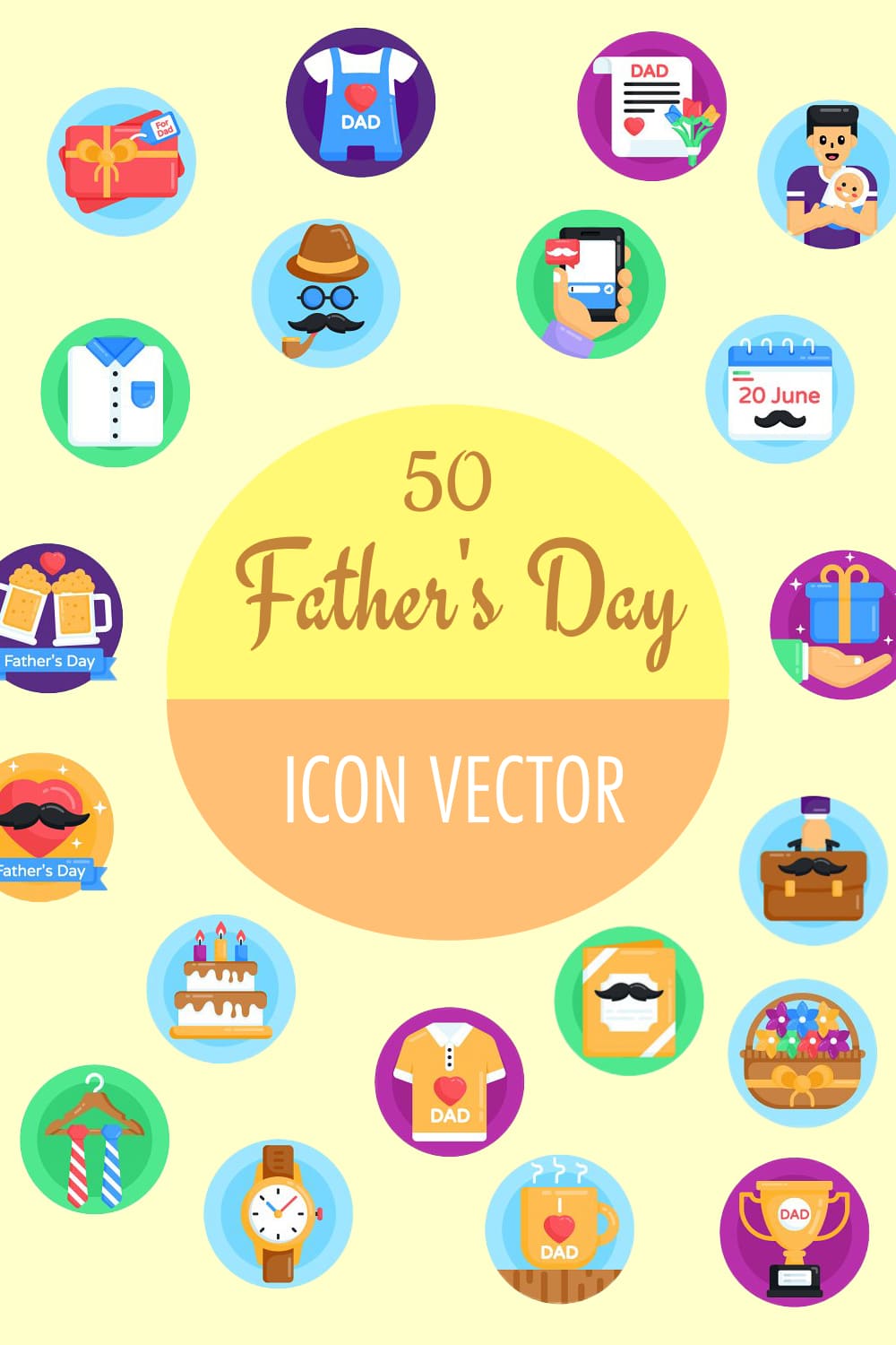 50 fathers day vector icons pinterest 969