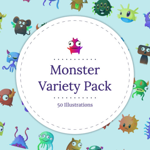 50X Monster Variety Pack Illustrations.