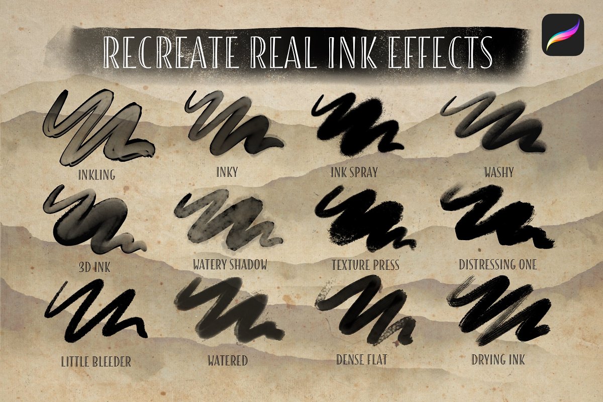 Recreate real ink effects.