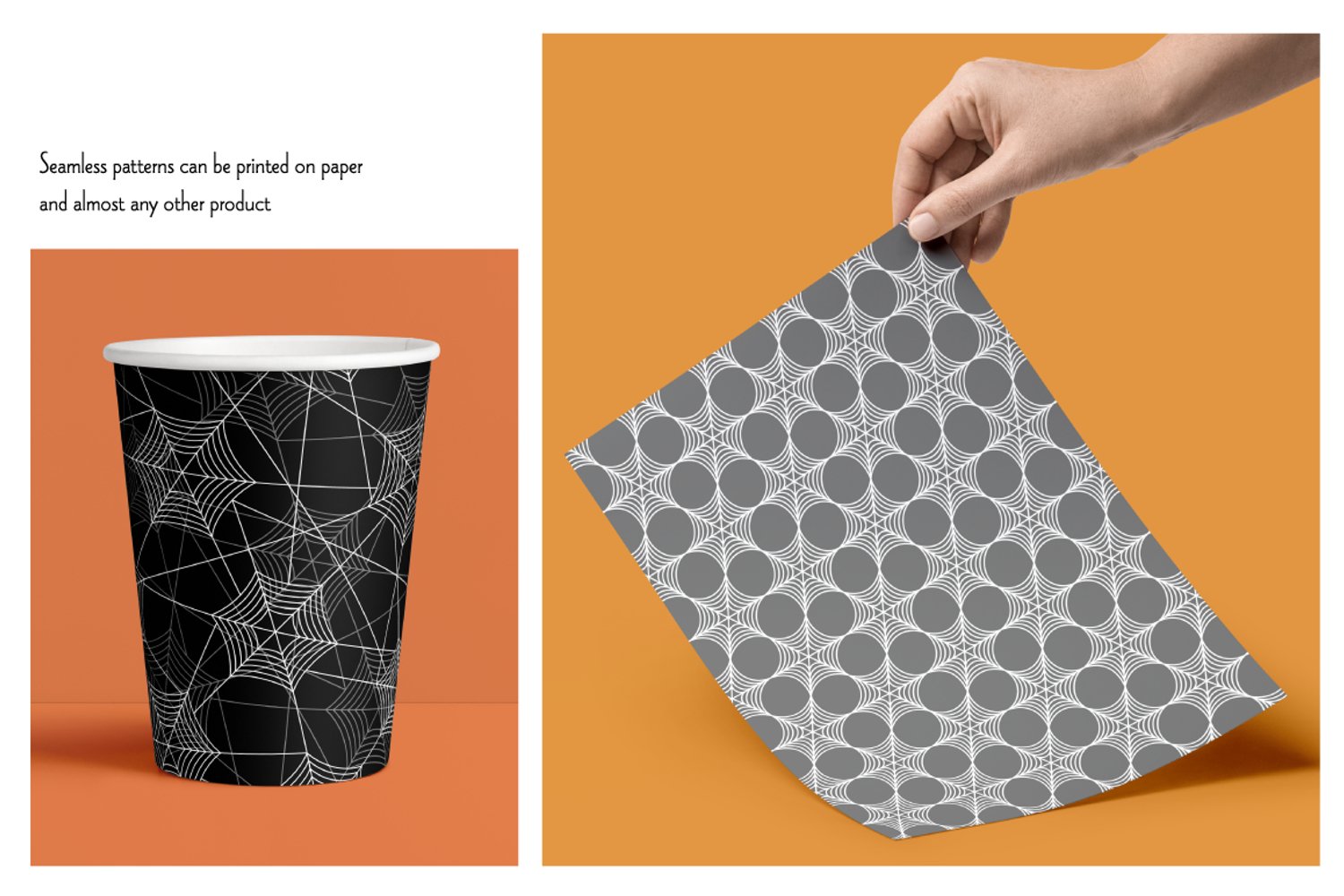 Seamless patterns can be printed on paper and almost any other product.