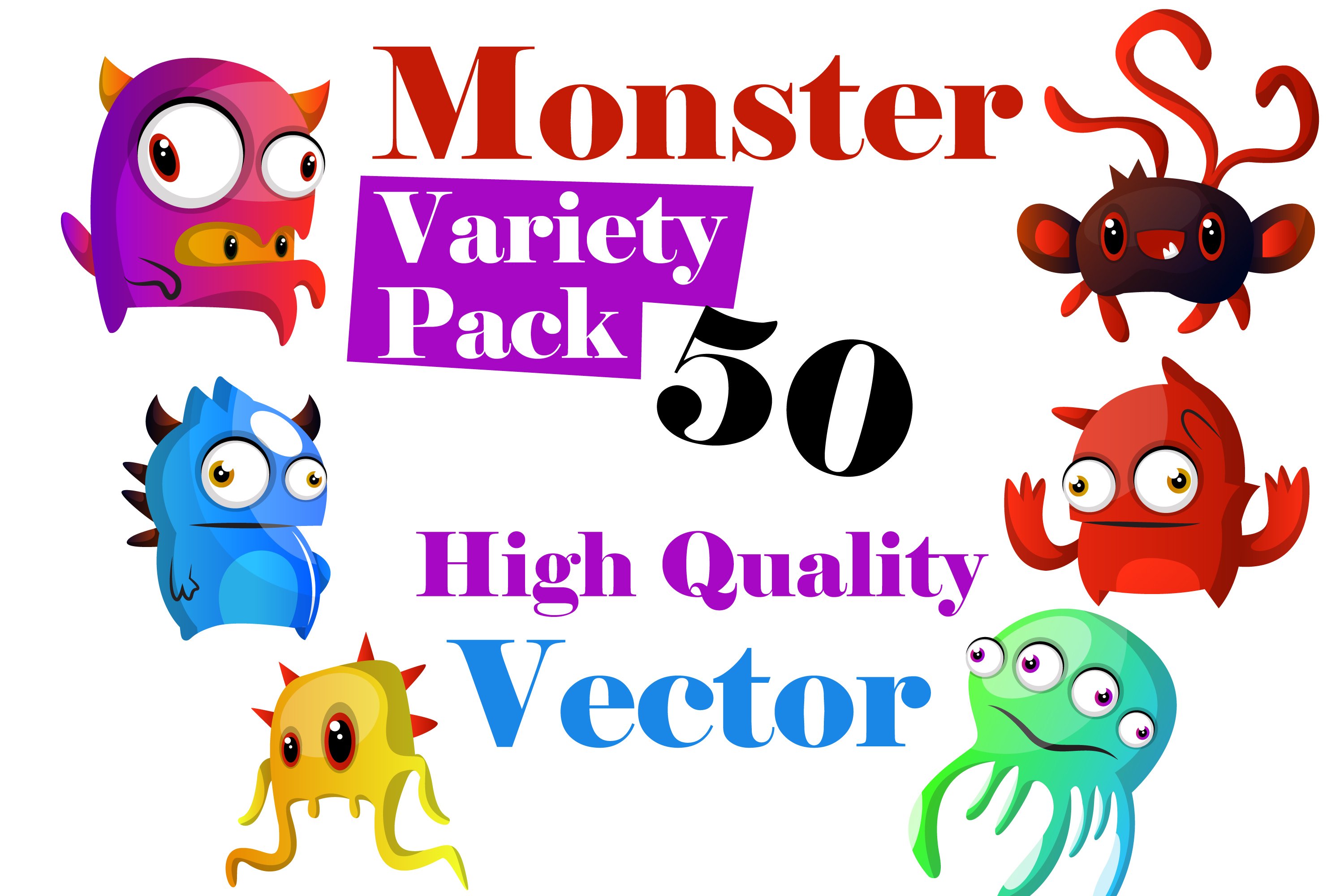 Big colorful monsters pack.