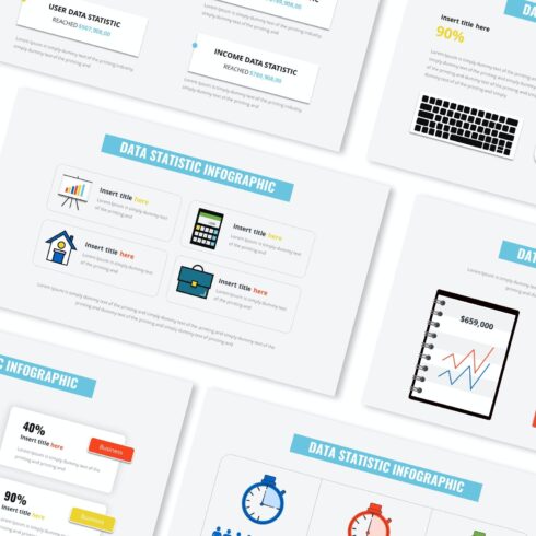 Data Statistic Infographic Powerpoint Template | MasterBundles