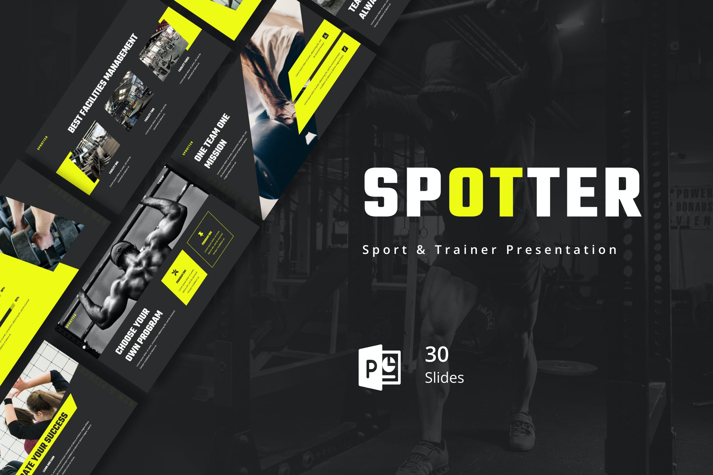 Cover image of Spotter - Sport & Trainer Presentation PowerPoint.