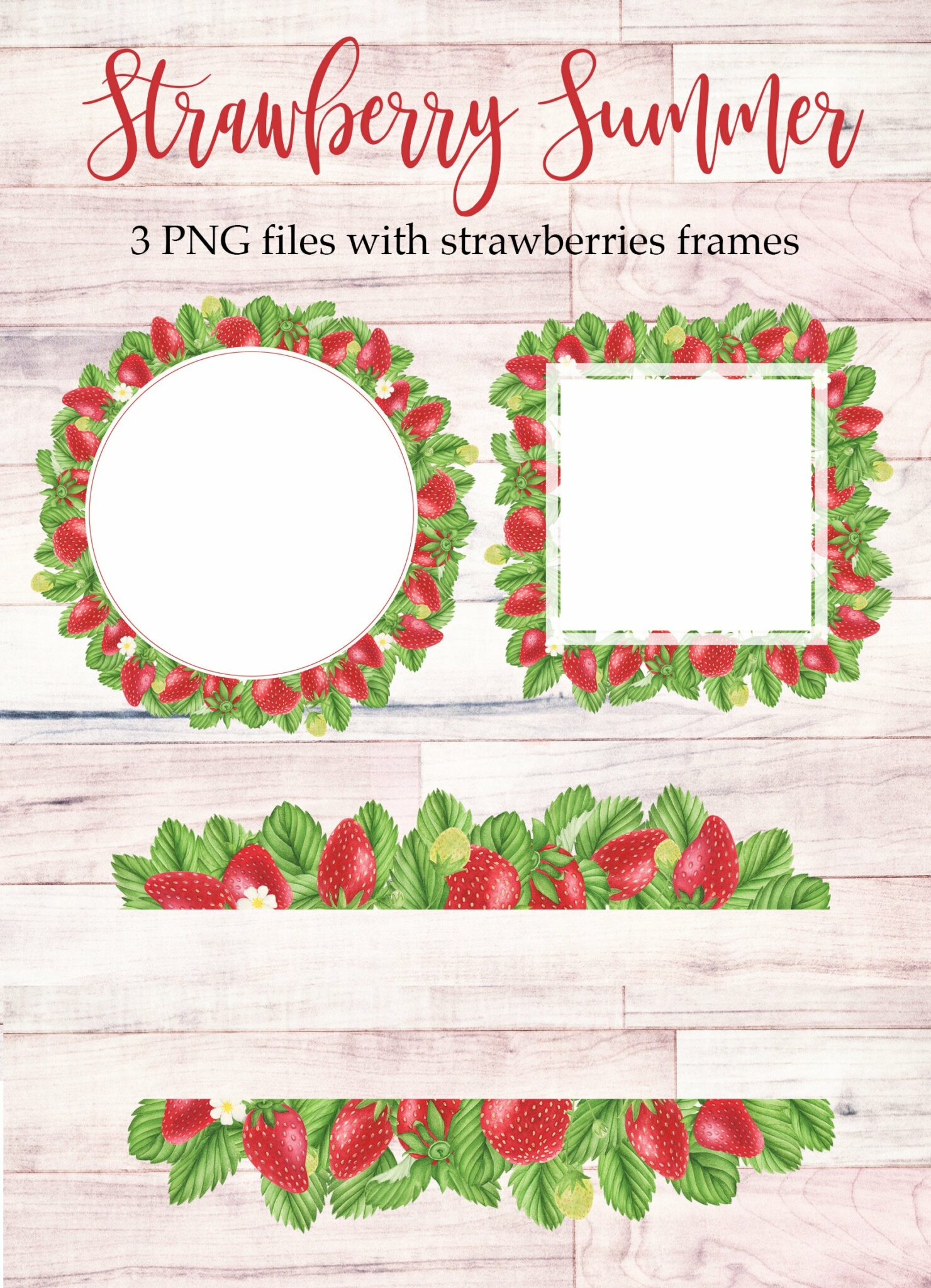 Watercolor Strawberry Clipart – MasterBundles