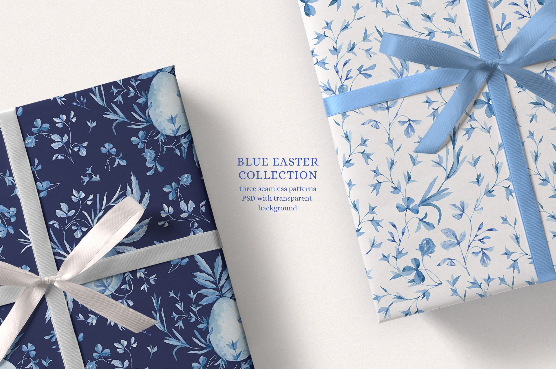 Use these blue Easter prints for your illustrations.