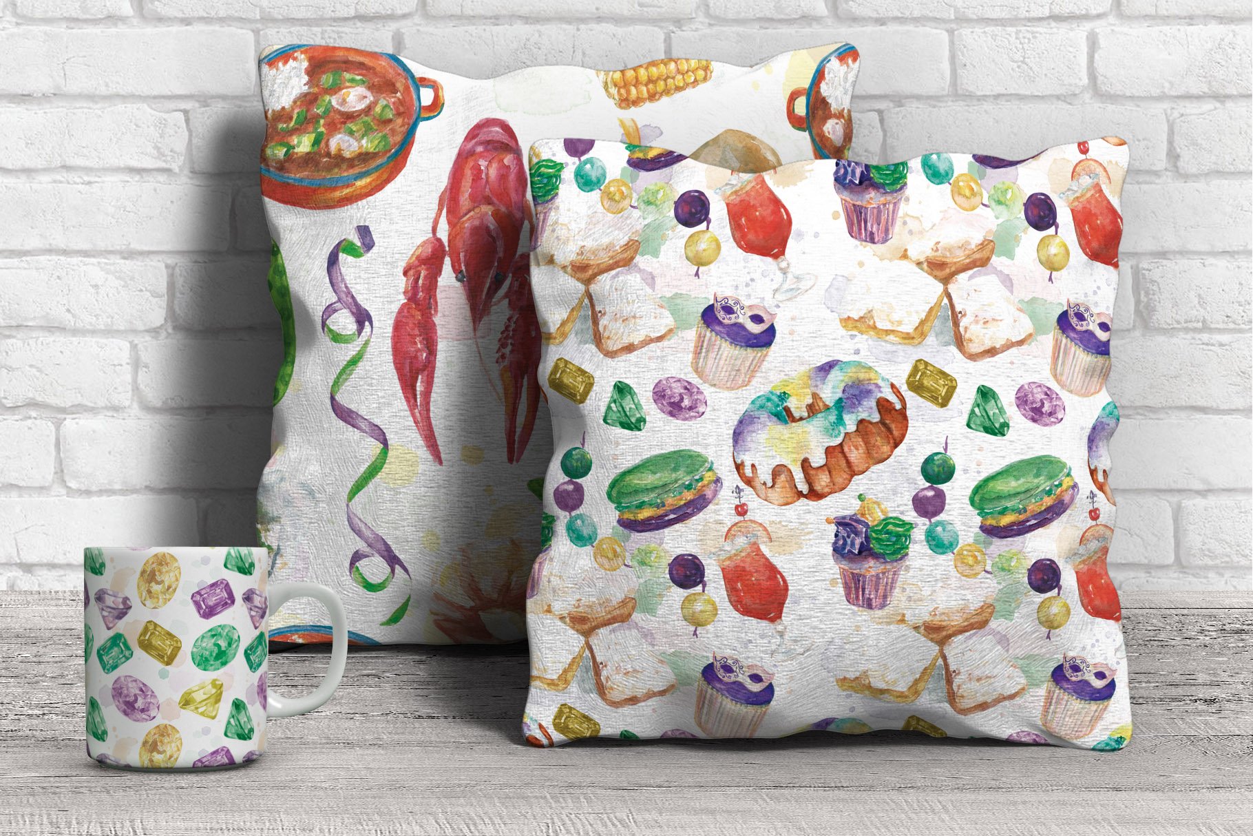 Perfect carnival prints for the your pillows.