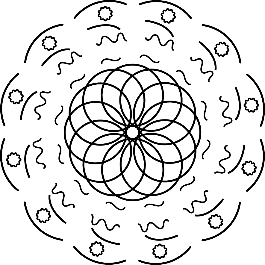 Printable Mandala Art Design preview image.