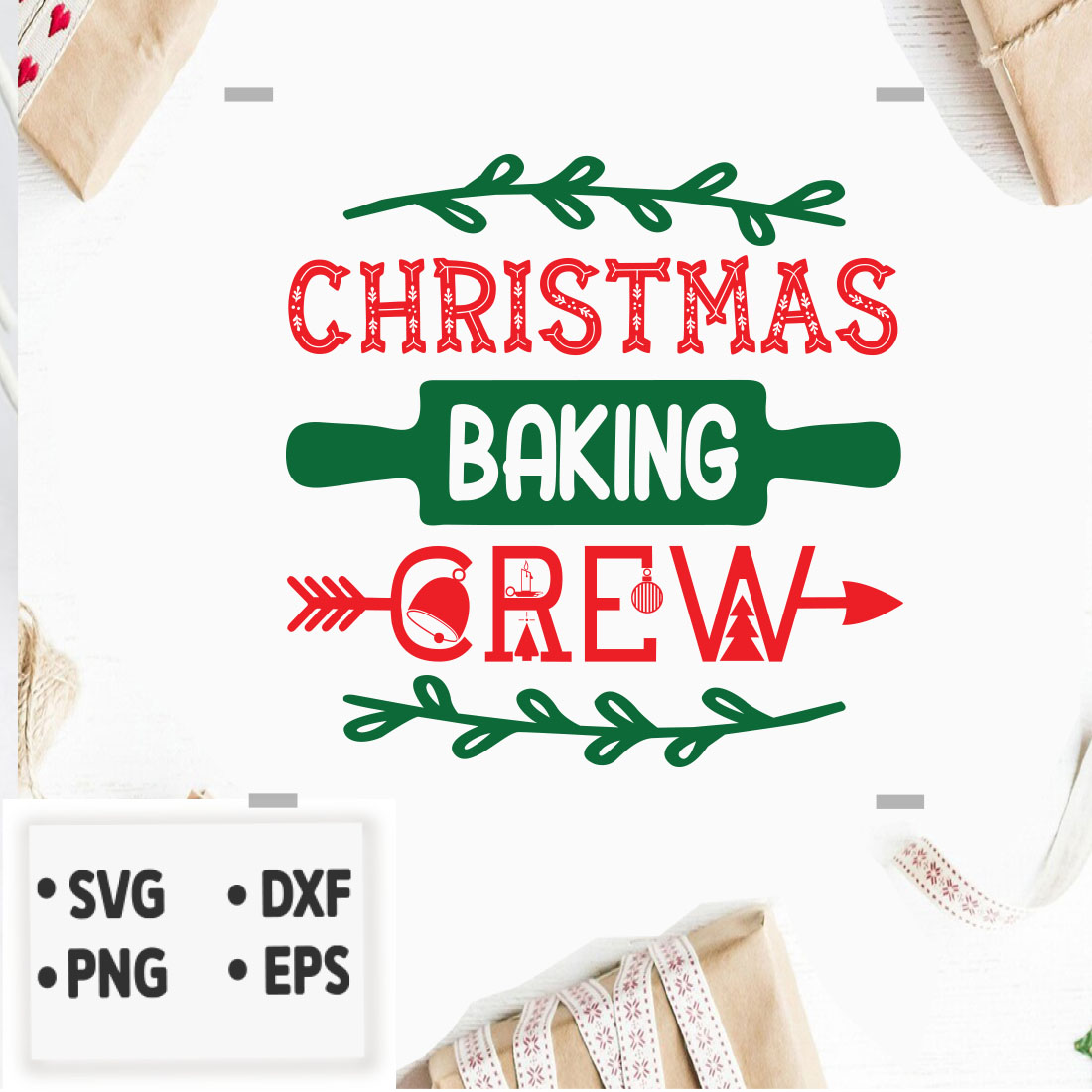 Image with gorgeous print Christmas Baking Crew.