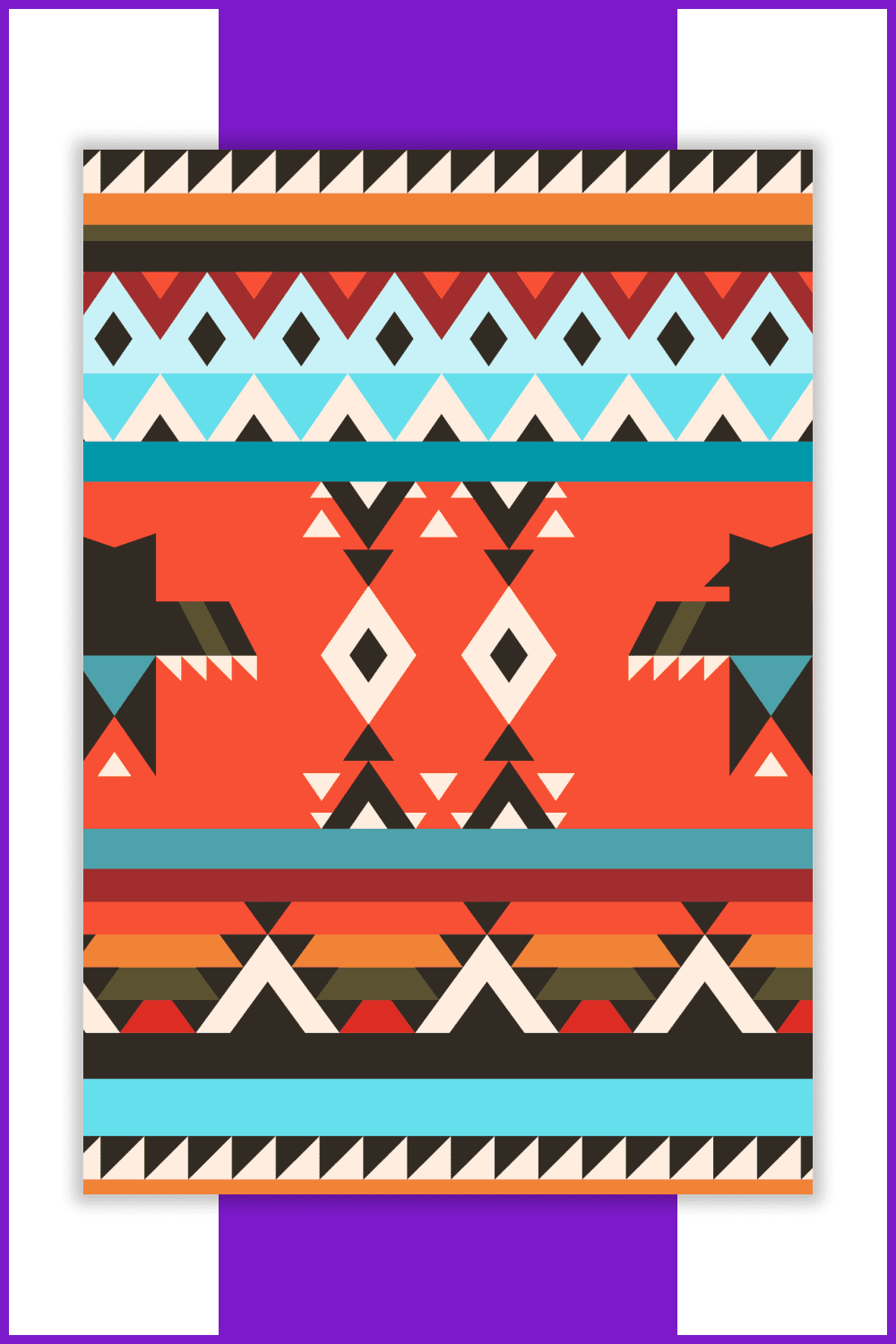 Image of native American vibrant pattern.
