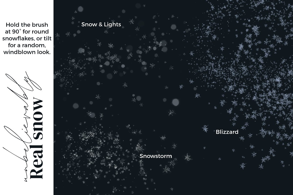 Create a real snow design.