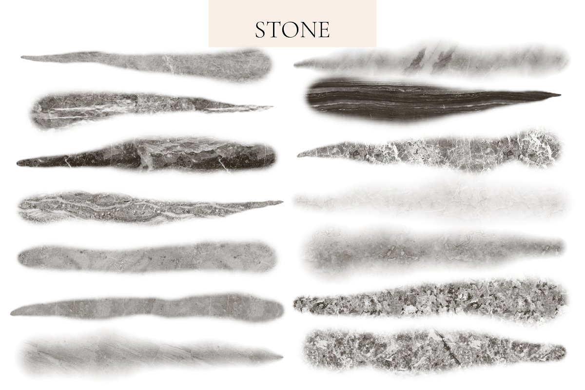 There are so many stone brushes for your design.