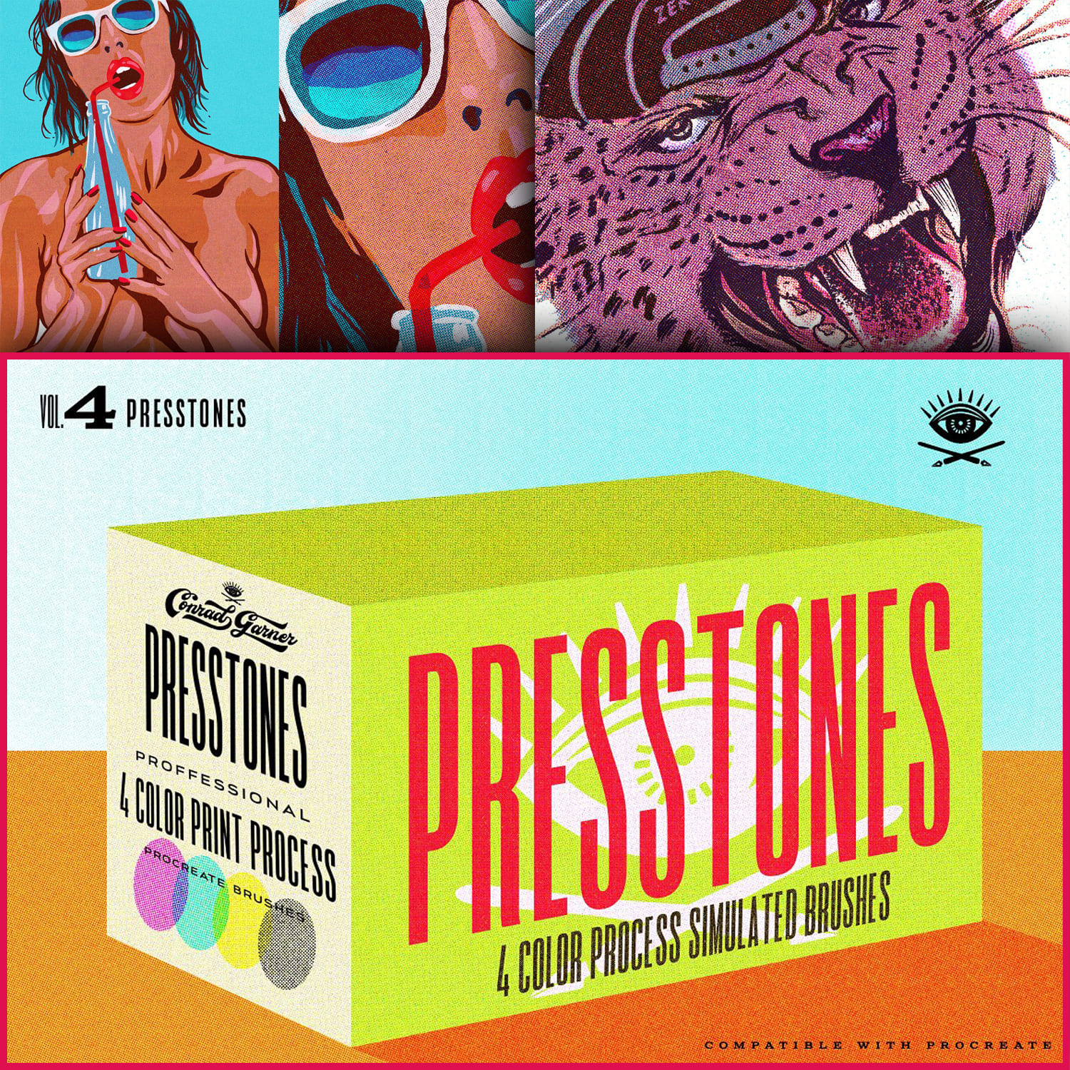 Presstones - Procreate Brush Set by Conrad Garner Studios.