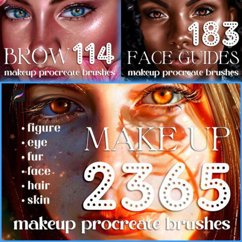 SALE! 2365 Procreate Makeup Brushes.