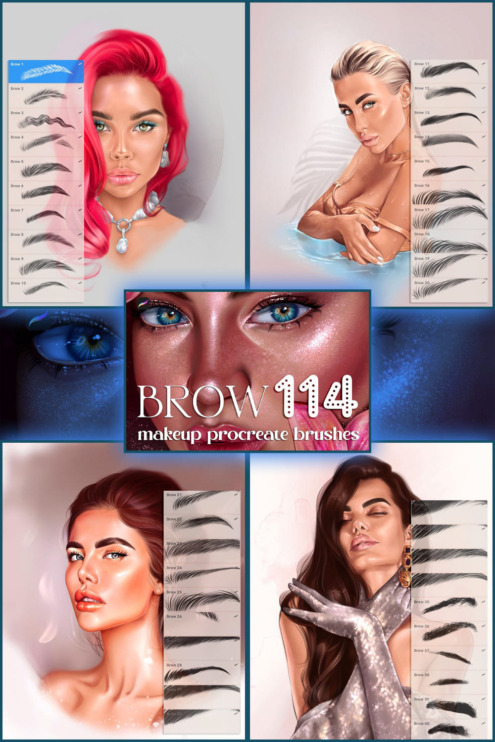 6310266 114 brow procreate portrait brushes pinterest 1000 1500 29