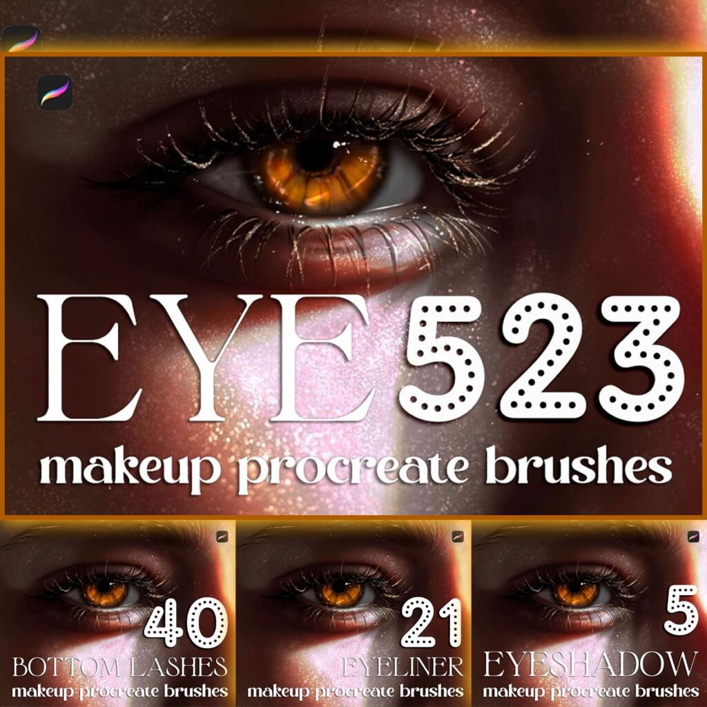 523 Eye Brushes Procreate Brushes MasterBundles