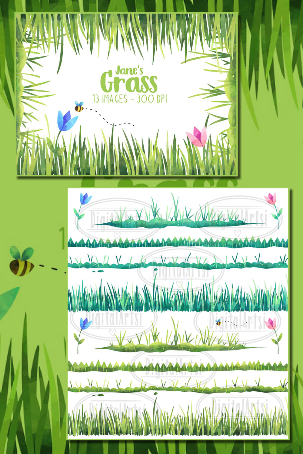 6517976 watercolor grass clipart pinterest 1000 1500 328