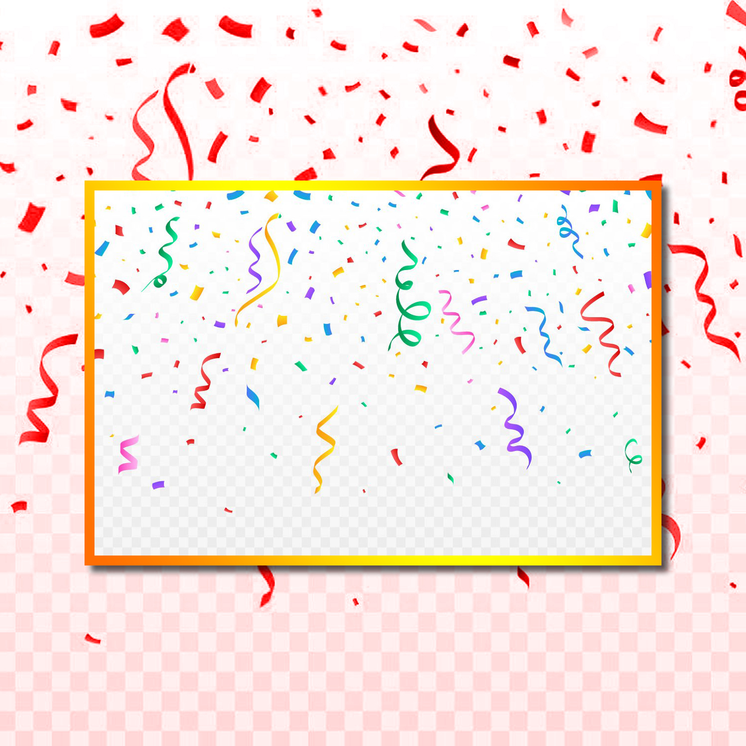 Colorful celebration background with confetti Stock Photo by