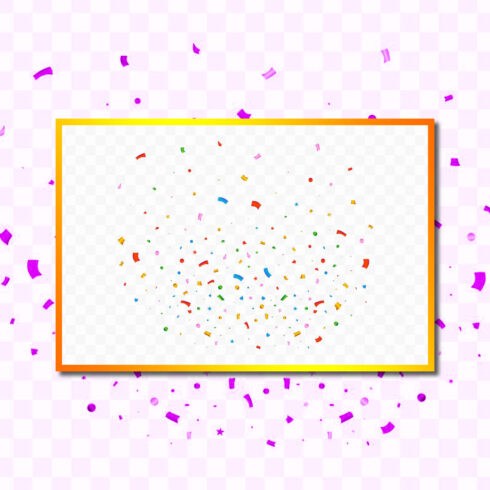 Confetti Vector with Colorful Tinsel.