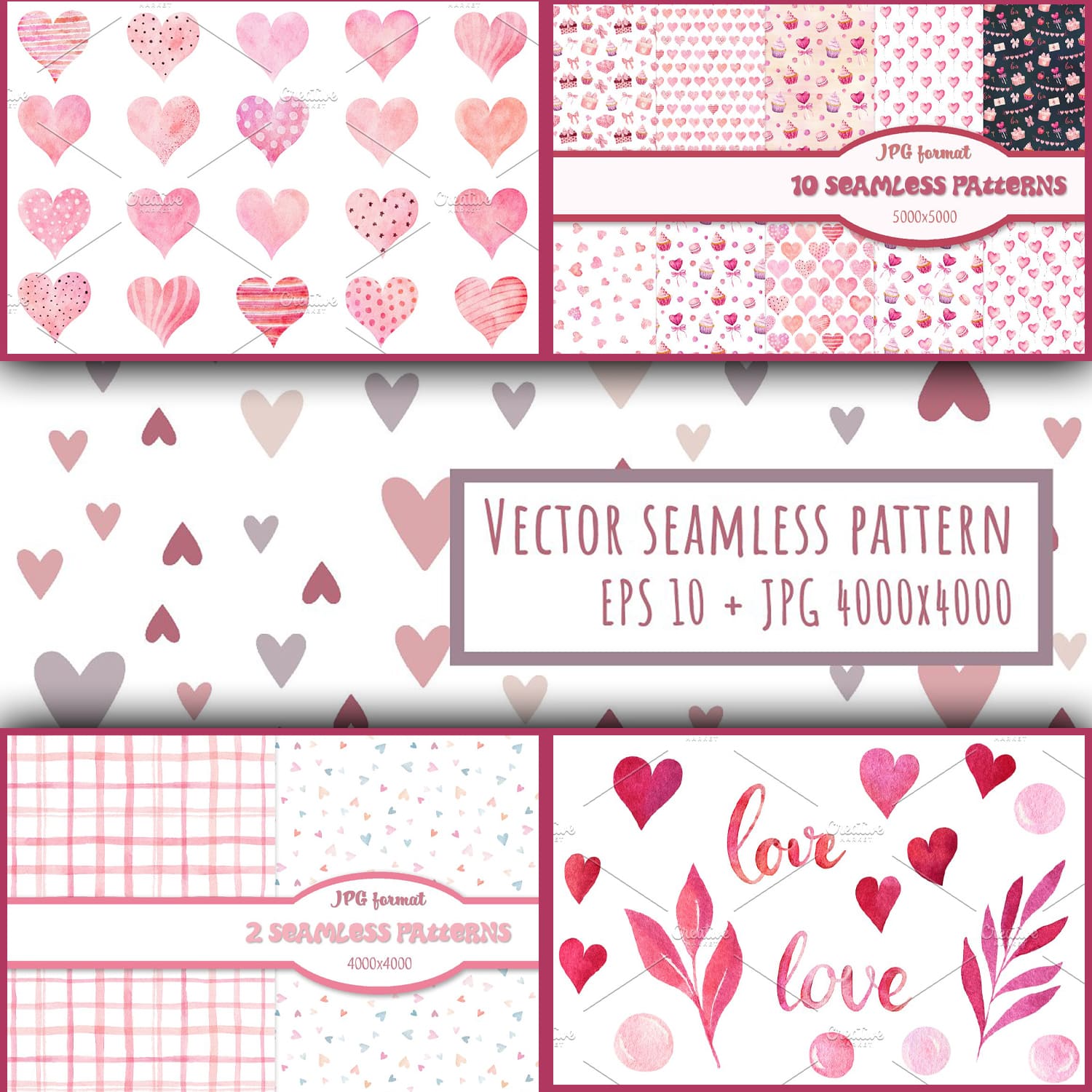 Big set for Valentine's Day created by Nataliia Pyzhova.