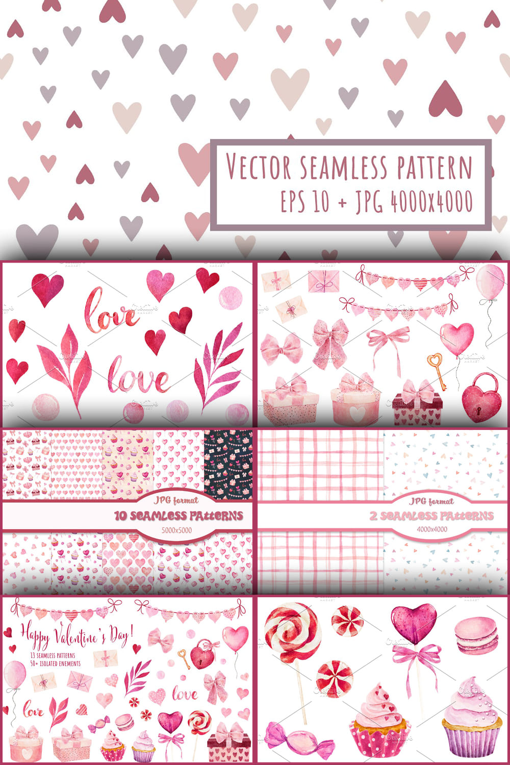 Big Set For Valentine's Day - pinterest image preview.
