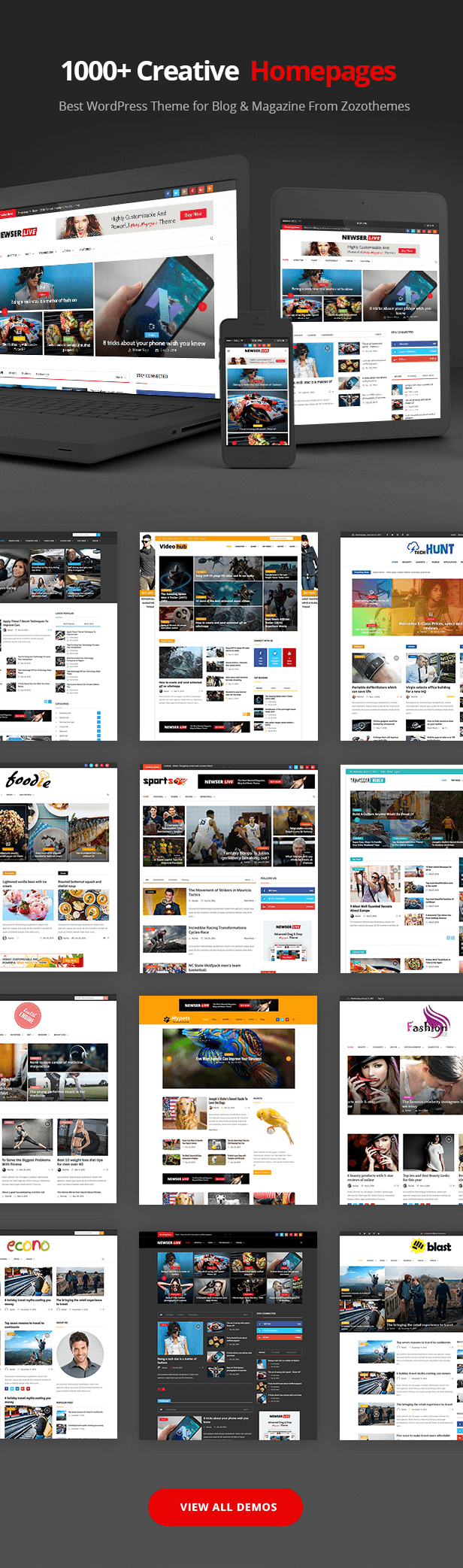 So big collection of creative homepages.