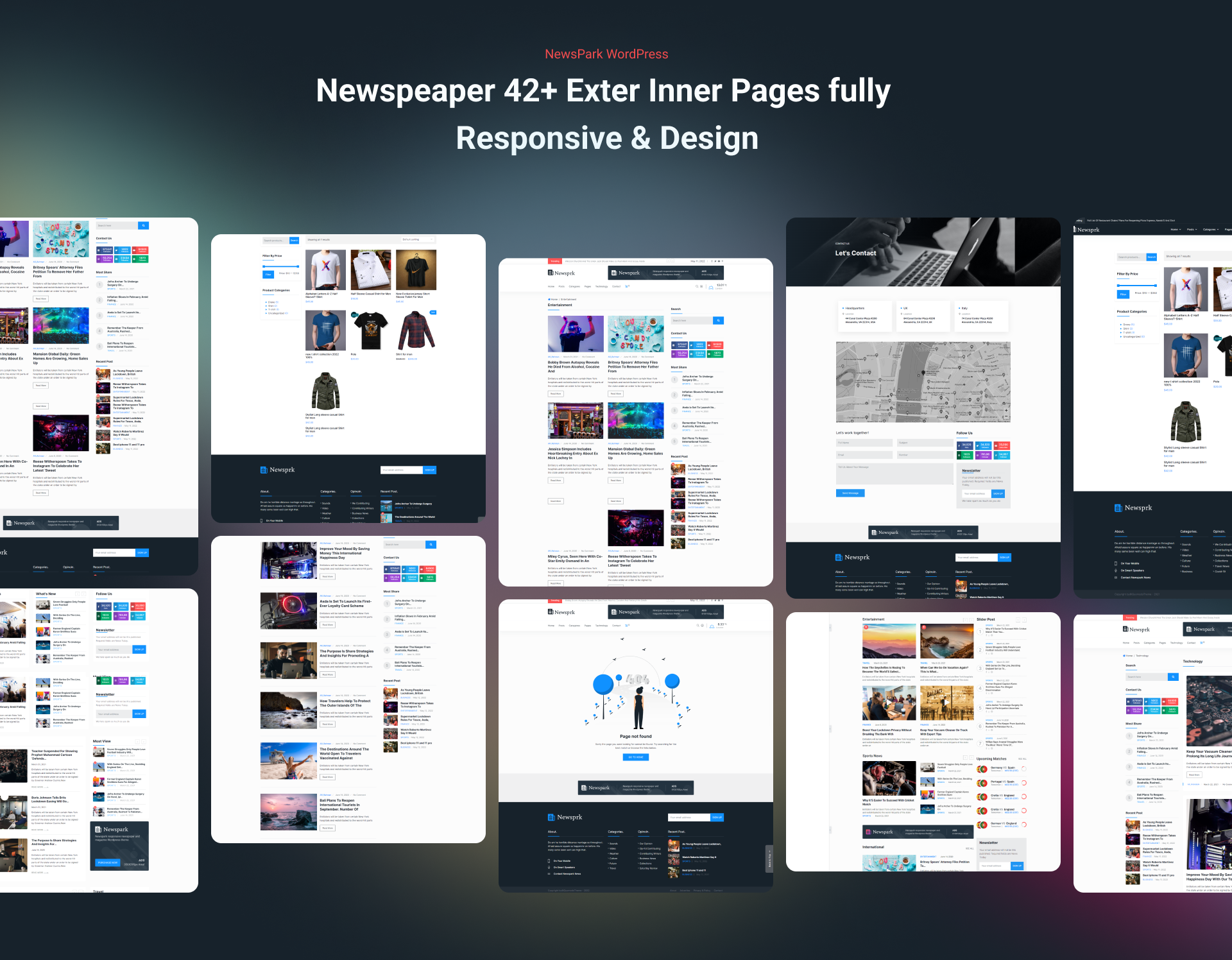 Newspaper exter and inner pages are fully responsive.