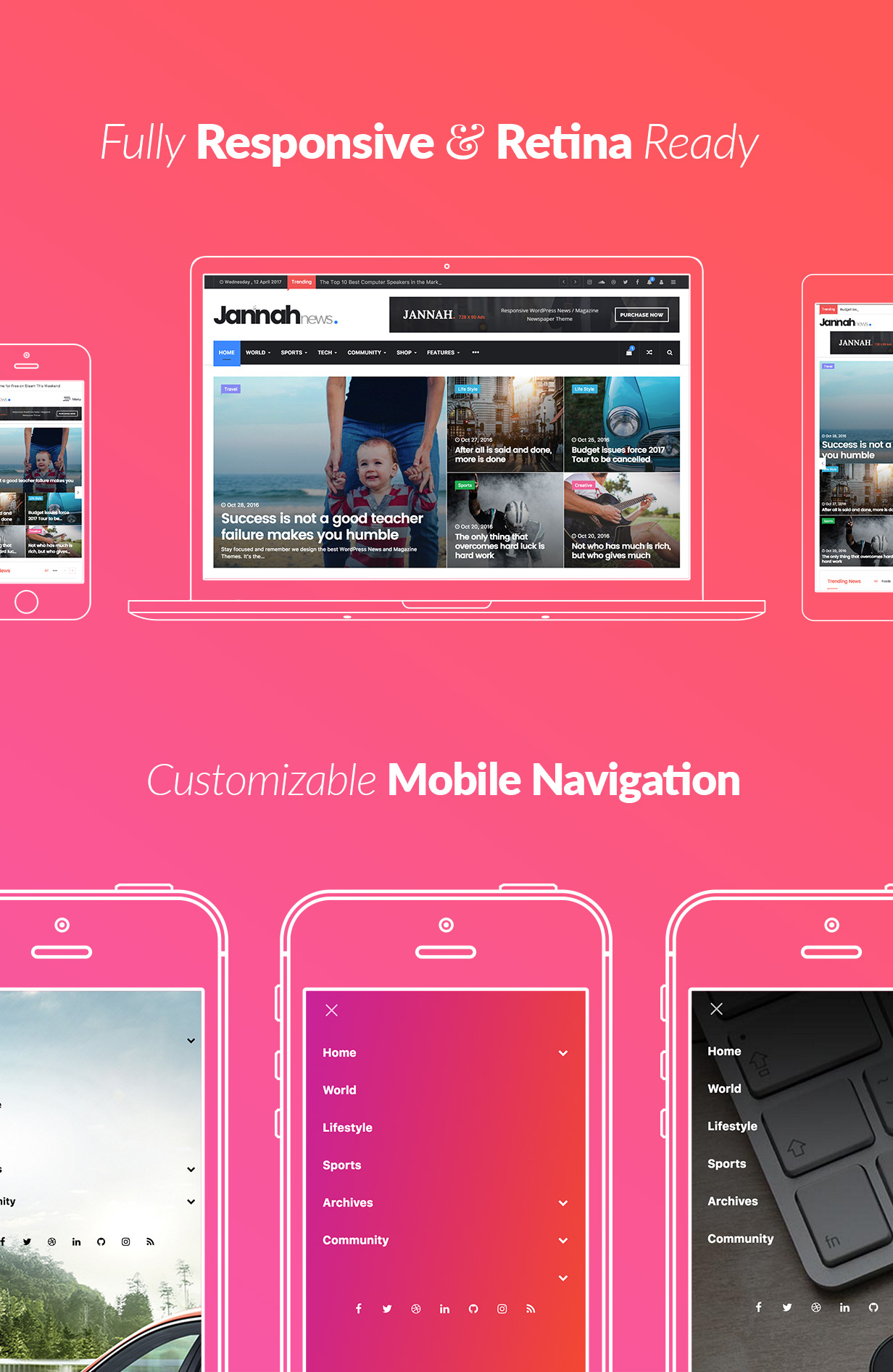 Fully responsive ND RETINA READY WITH CUSTOMIZABLE MOBILE NAVIGATION. 404