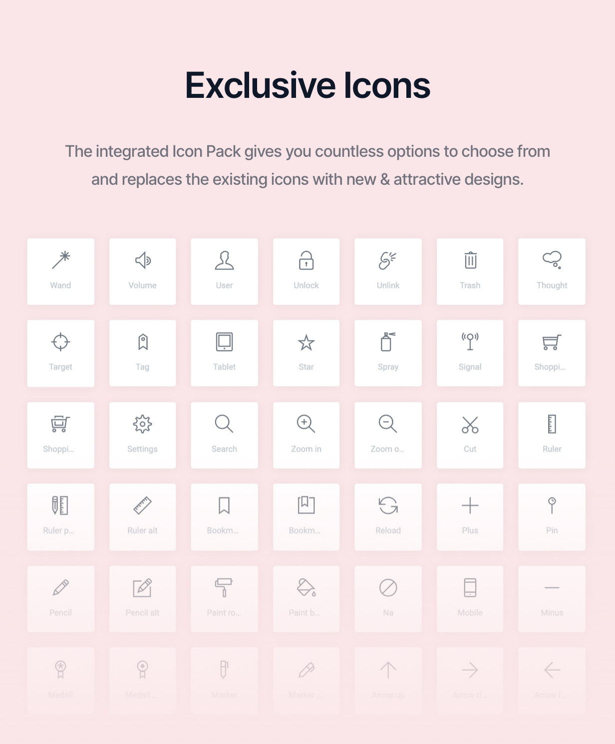 Exclusive icons included.