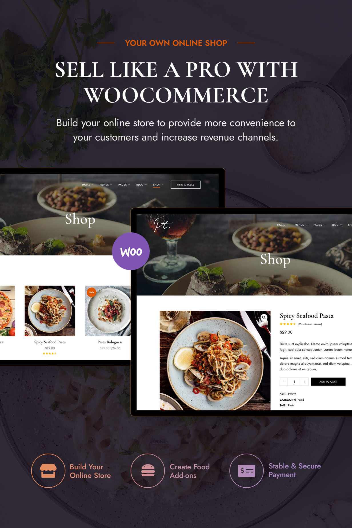 Sell like a pro with woocommerce.