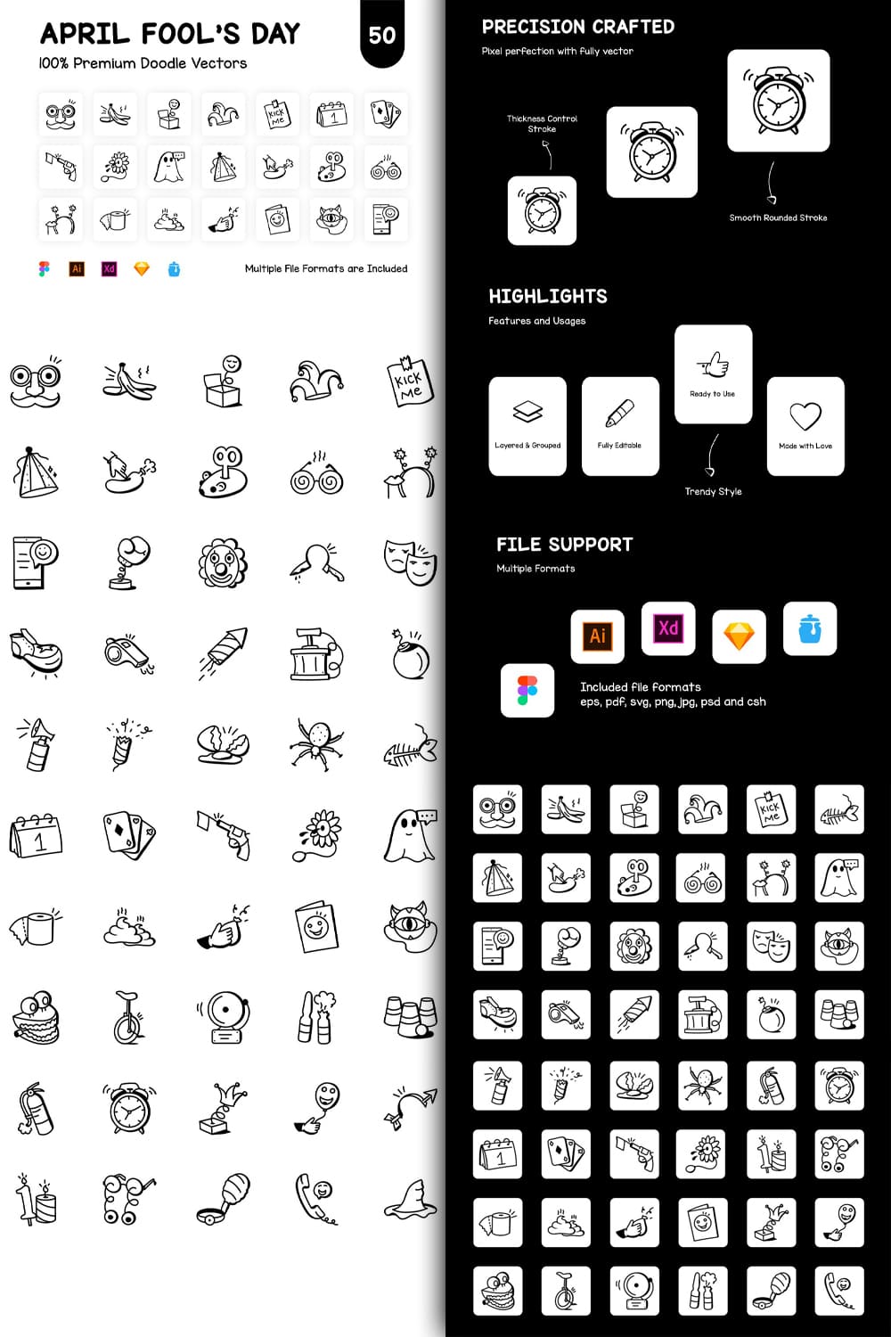 50 Doodle April Fool’s Day Icons - Pinterest.