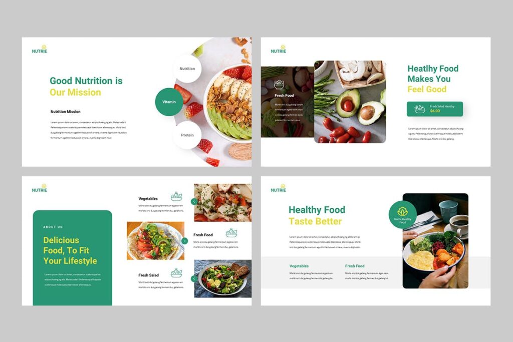 NUTRIE - Healthy Food Powerpoint Template – MasterBundles