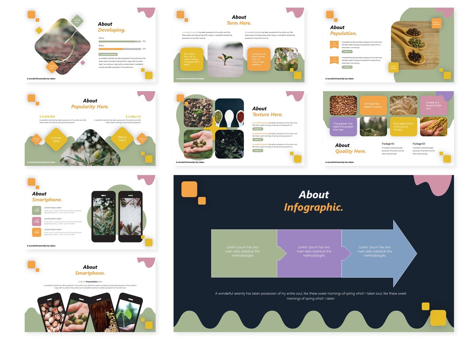 All elements on this template are editable from a powerpoint shape.