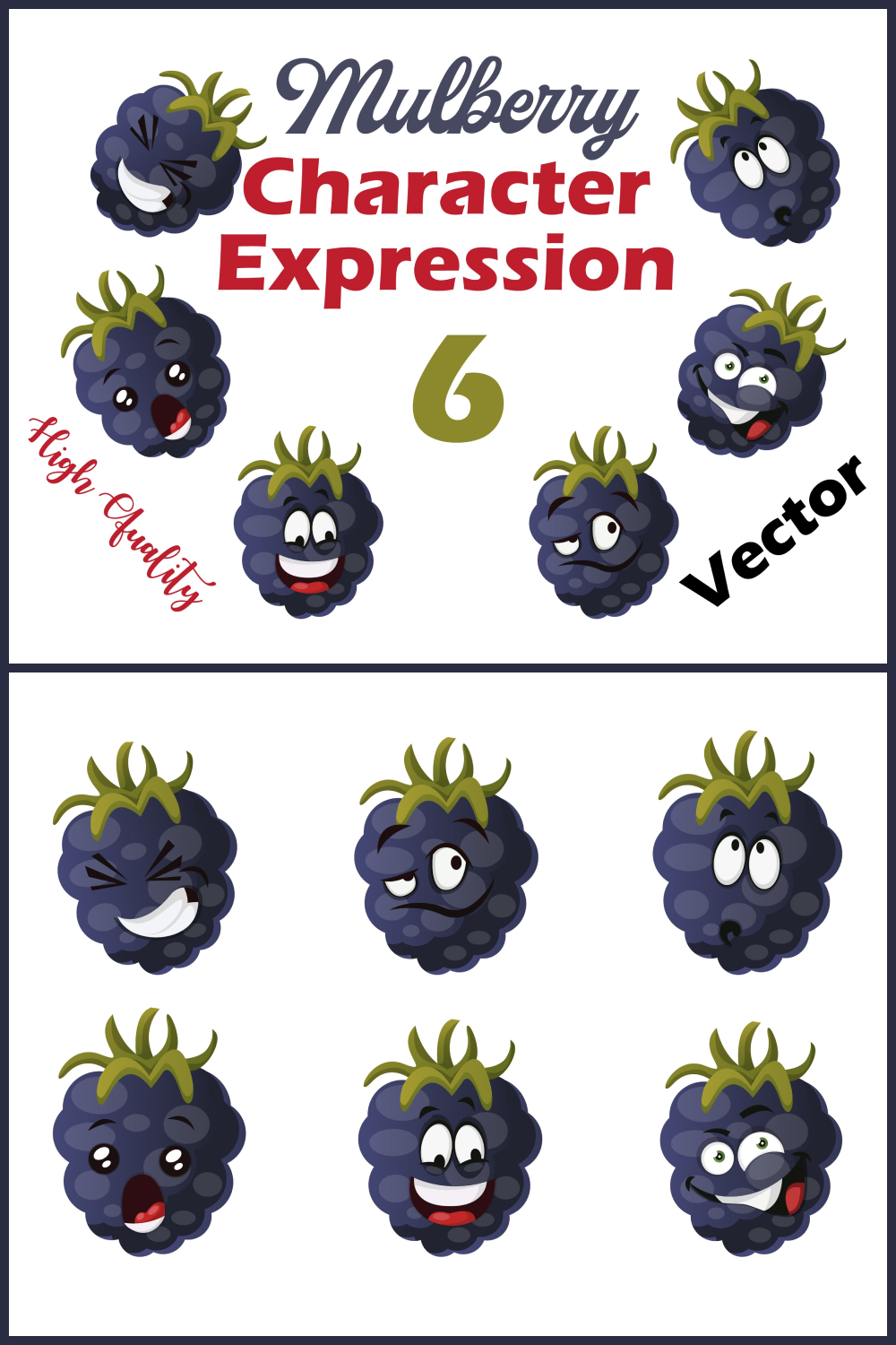 6x mulberry character expression illustrations 02 21