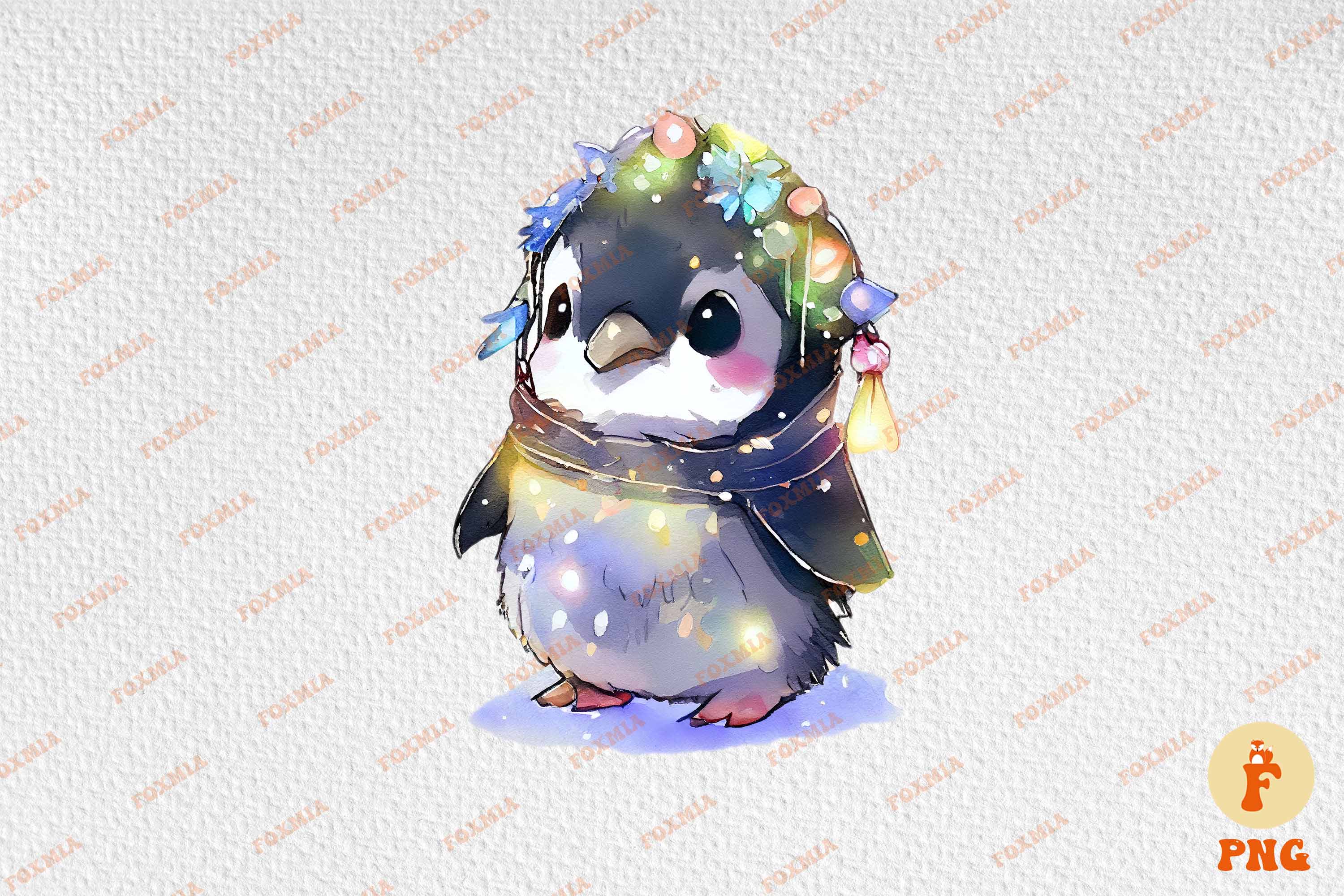 Cute little Christmas penguin.