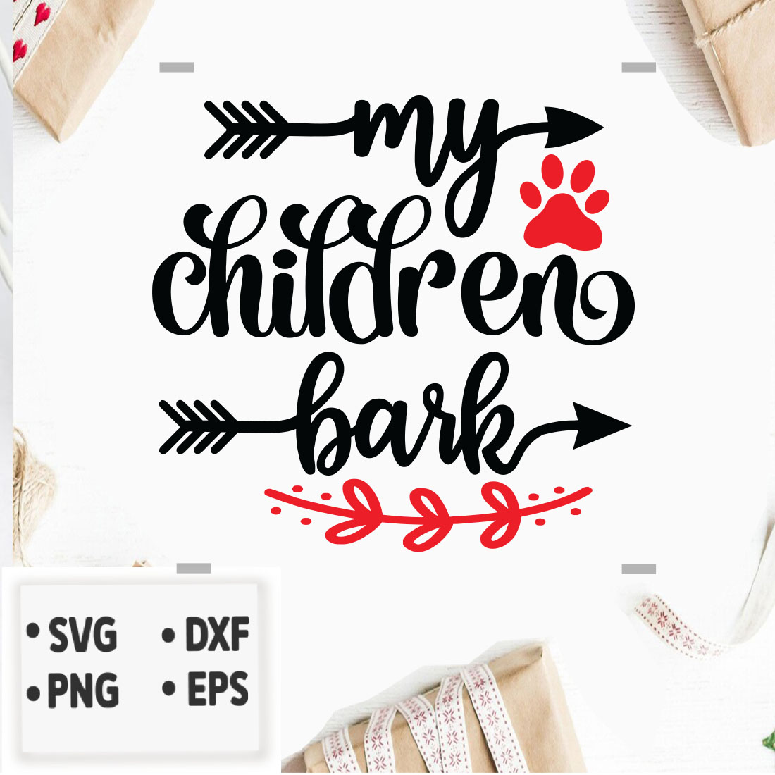 Dog and Baby SVG T-shirt Design Bundle preview image.