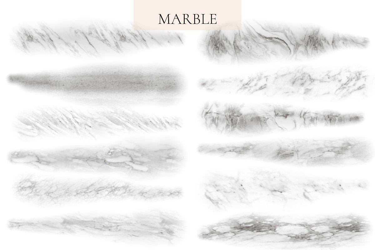 Marble brushes preview.