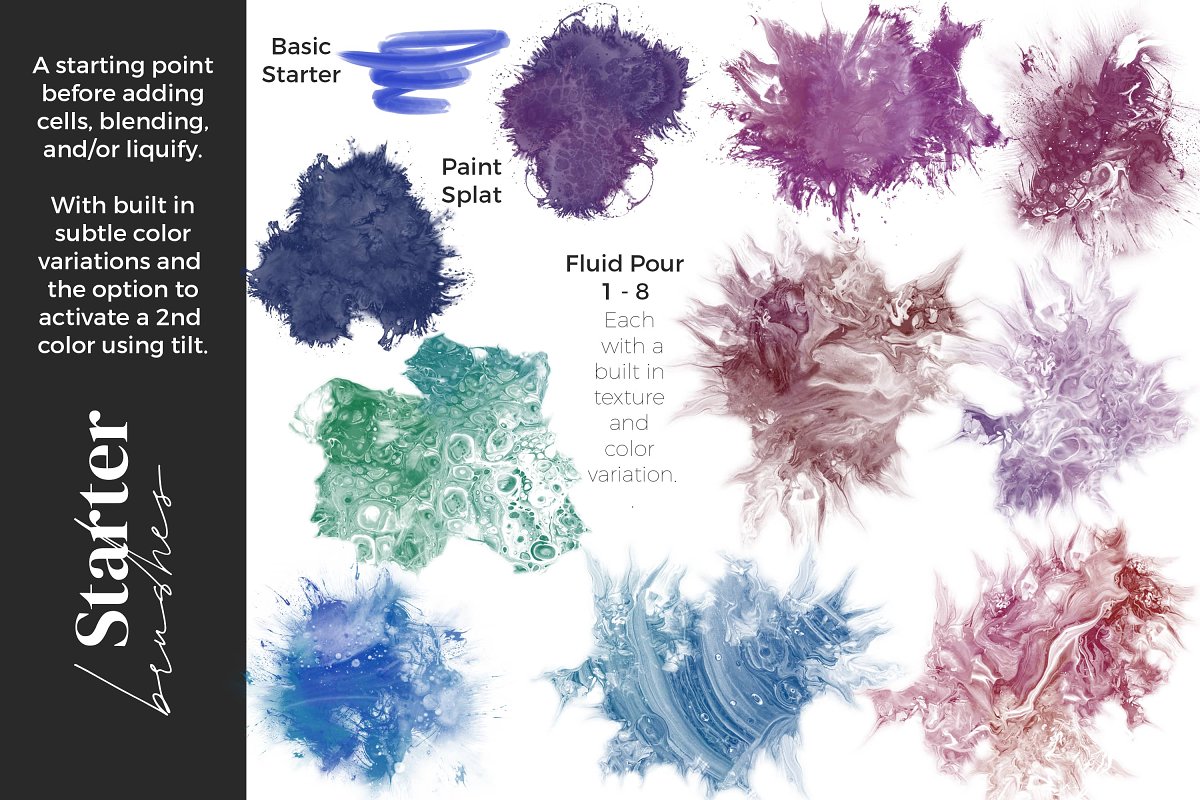 This brush set has been developed with the intuitive process in mind.