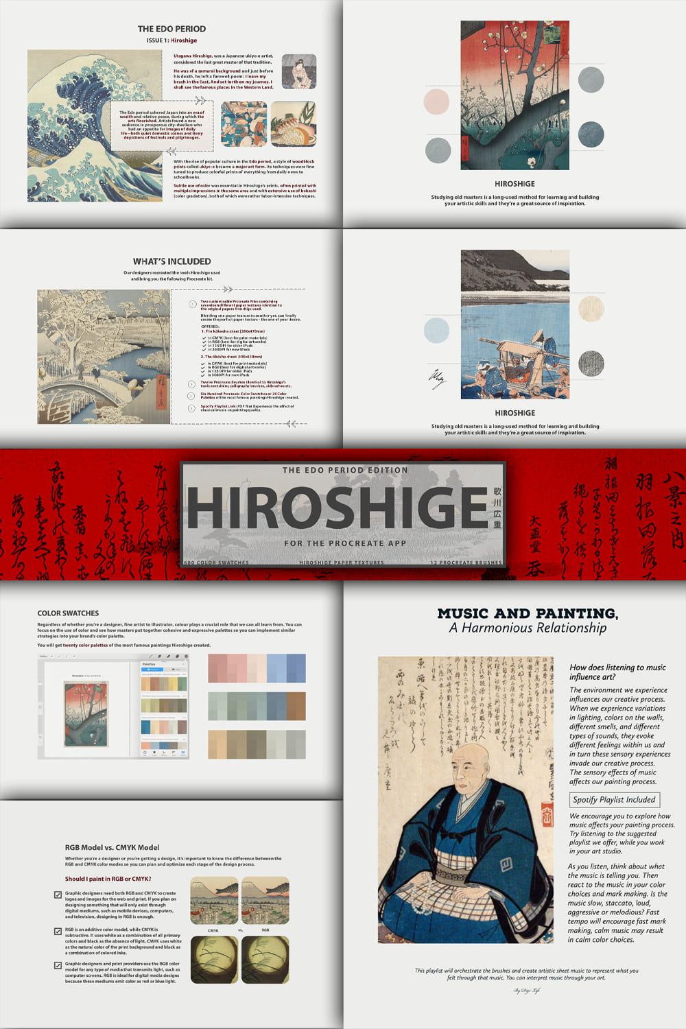 Hiroshige Procreate Kit - Pinterest.